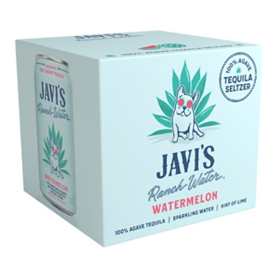 Javi's Ranch Water Watermelon In Cans - 4-12 Fl. Oz. - jewelosco