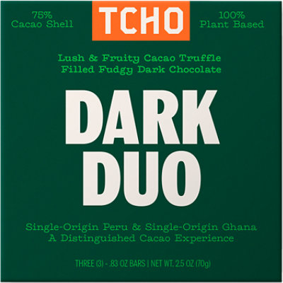 TCHO Dark Duo Bar - 2.5 Oz - Image 1