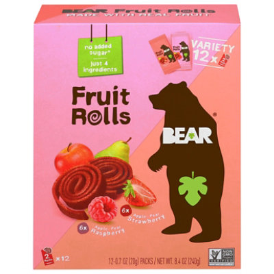 BEAR Raspberry & Strawberry Fruit Rolls - 8.4 Oz - Image 3