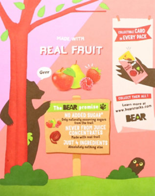 BEAR Raspberry & Strawberry Fruit Rolls - 8.4 Oz - Image 5