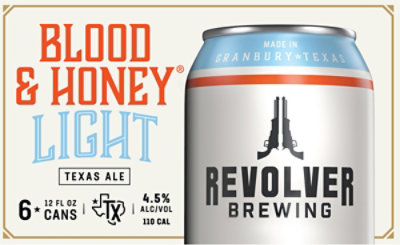 Revolver Blood And Honey Light Craft Beer 4.5% ABV Cans - 6-12 Fl. Oz. - Image 6