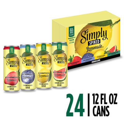 Simply Spiked Variety Pack Beer 5% ABV Cans - 24-12 Fl. Oz. - Image 1