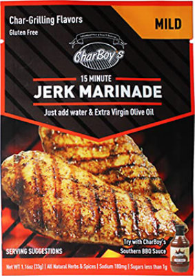 CharBoy's Mild Makes A Flavorful And Spicy Chicken Ribs Or Fish Entree Jerk Marinade - 1.16 Oz - Image 1