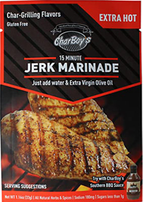 CharBoy's  Extra Hot Makes Super Spicy And Flavorful Jerk Chicken Fish Or Ribs Marinade - 1.16 Oz - Image 1