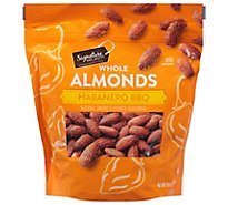 Signature Select Almonds Habanero Bbq Whole - 16 Oz