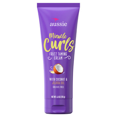 Aussie Miracle Curls Frizz Taming Curl Cream with Coconut & Jojoba Oil - 6.8 Fl. Oz. - Image 1