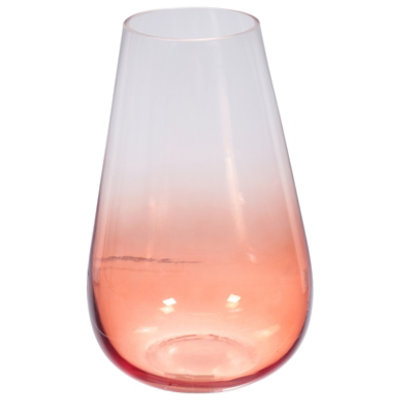 Debi Lilly Design Vibrant Teardrop Small Peach Amber Vase Each Safeway