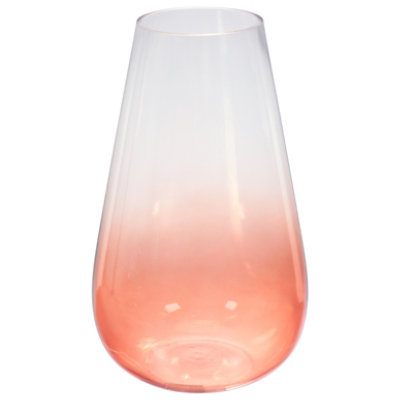 Debi Lilly Design Vibrant Teardrop Large Peach Amber Vase - Each - Image 3