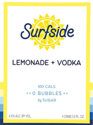 Surfside Vodka Lemonade   Cans - 4-355 ML - Image 7