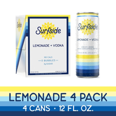 Surfside Vodka Lemonade   Cans - 4-355 ML - Image 1