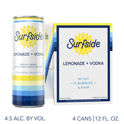 Surfside Vodka Lemonade   Cans - 4-355 ML - Image 1