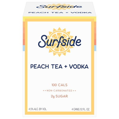 Surfside  Vodka Peach Iced Tea  Cans - 4-355 ML - Image 2