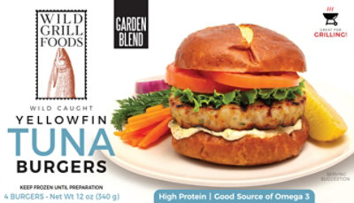 Wild Grill Ahi Garden Tuna Burger - 12 Oz - Image 1