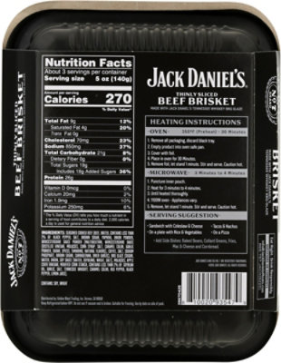 Jack Daniels Thin Sliced Beef Brisket - 15 OZ - Image 5