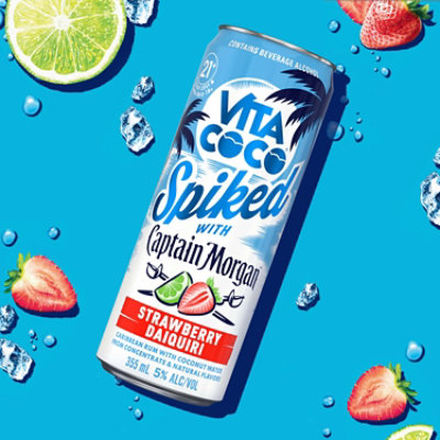 Vita Coco Spiked With Captain Morgan Strawberry Daiquiri - 4-12 Fl. Oz. - Image 1