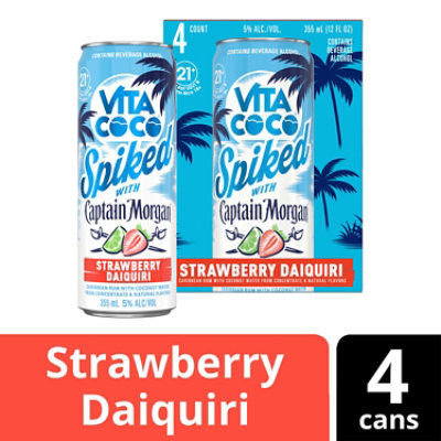 Vita Coco Spiked With Captain Morgan Strawberry Daiquiri - 4-12 Fl. Oz. - Image 3
