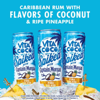 Vita Coco Spiked With Captain Morgan Pina Colada - 4-12 Fl. Oz. - Image 3