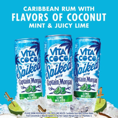 Vita Coco Spiked With Captain Morgan Lime Mojito - 4-12 Fl. Oz. - Image 2