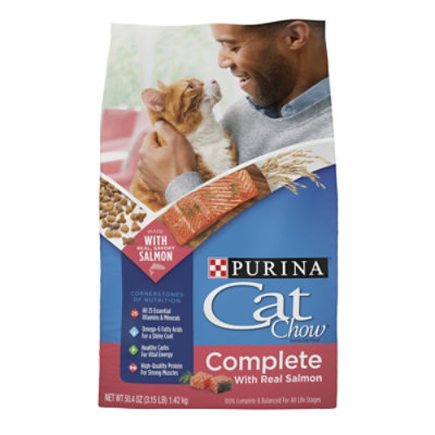 Purina Cat Chow Complete Dry Cat Food, Salmon - 3.15 Lb. - 3.15 LB - Image 1