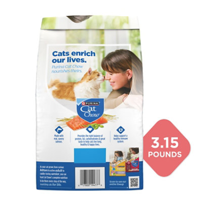 Purina Cat Chow Complete Dry Cat Food, Salmon - 3.15 Lb. - 3.15 LB - Image 3