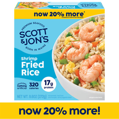 Scott & Jon's Shrimp Fried Rice Bowl Frozen Meal - 9.6 Oz - Image 1