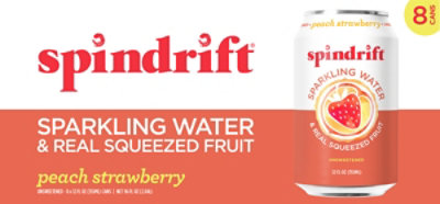 Spindrift Peach Strawberry Sparkling Water - 8-12 Fl. Oz. - Image 2