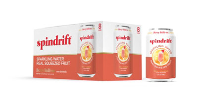 Spindrift Peach Strawberry Sparkling Water - 8-12 Fl. Oz. - Image 1