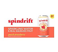 Spindrift Peach Strawberry Sparkling Water 8-12fz - 8-12 FZ