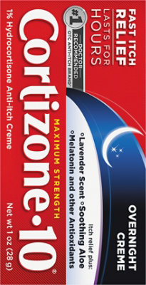 Cortizone 10 Overnight Creme Max Strength Anti Itch 1 Ounce Tube - 1 OZ - Image 8