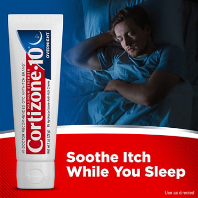 Cortizone 10 Overnight Creme Max Strength Anti Itch 1 Ounce Tube - 1 OZ - Image 3