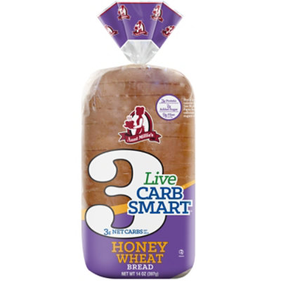 Aunt Millie's Live Carb Smart Honey Wheat Bread - 14 Oz - Image 2