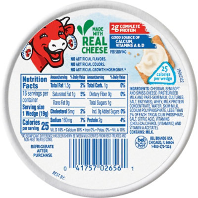 The Laughing Cow Creamy Light Spreadable Cheese Wedges - 10.9 Oz - Image 7