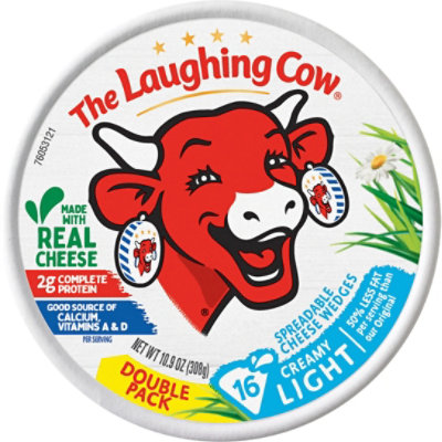 The Laughing Cow Creamy Light Spreadable Cheese Wedges - 16 Count - Image 1