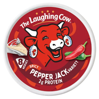 The Laughing Cow Creamy Spicy Pepper Jack Spreadable Cheese Wedges 8 Count - 5.4 Oz