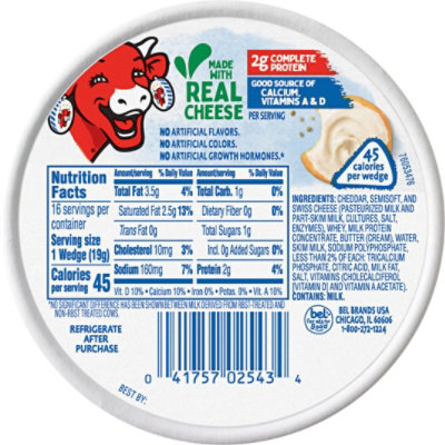 The Laughing Cow Creamy Original Spreadable Cheese Wedges - 10.9 Oz - Image 3