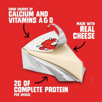 The Laughing Cow Creamy White Cheddar Flavor Spreadable Cheese Wedges - 5.4 Oz - Image 3