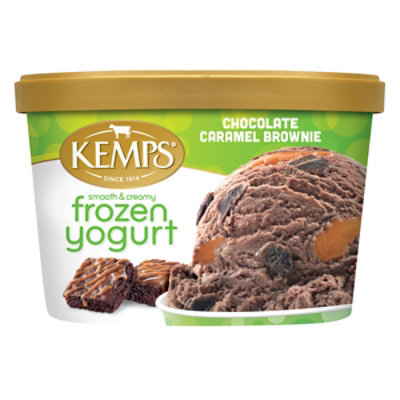 Kemps Chocolate Caramel Brownie Frozen Yogurt - 48 Oz - Image 2