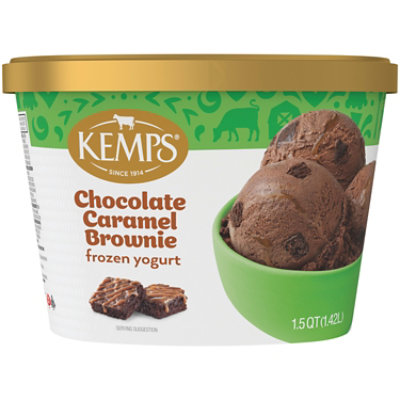 Kemps Chocolate Caramel Brownie Frozen Yogurt - 48 Oz - Image 3