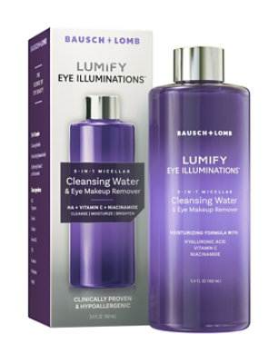 LUMIFY Eye Illuminations Cleansing Micellar Water and Eye Makeup Remover Hypoallergenic - 160mL - Image 1