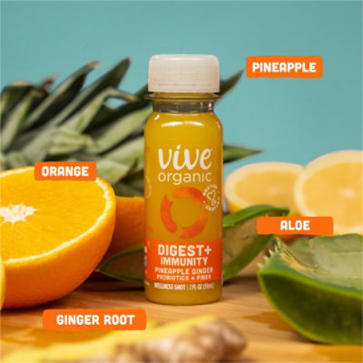 Vive Organic Digest + Immunity Pineapple Ginger Wellness Shot - 2