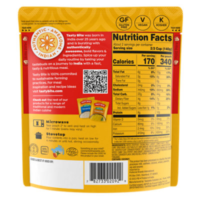 Tasty Bite Organic Chickpea Tikka Masala Flavorful Chickpea Tikka Masala - 10 Oz - Image 4
