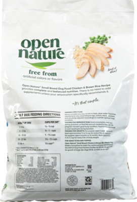 Open Nature Chicken Brown Rice Small Breed Dog Food Bag 15 Pound - 15 LB - Image 5