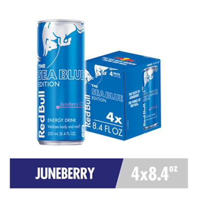 Red Bull Sea Blue Edition Energy Drink Juneberry 80mg Caffeine - 4-8.4 Fl. Oz.