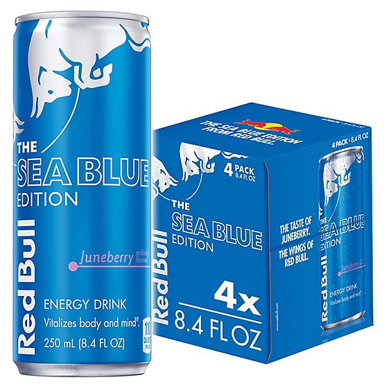 Red Bull Sea Blue Edition Energy Drink Juneberry- 4 - 8.4FZ Red Bull Sea Blue Edition Energy Drink Juneberry- 4 - 8.4FZ