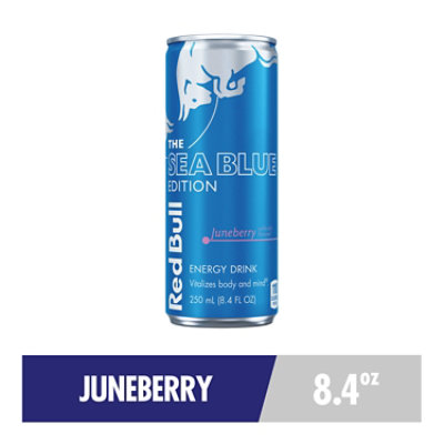 Red Bull Sea Blue Edition Energy Drink Juneberry 80mg Caffeine - 8.4 Fl. Oz.