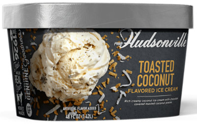 Hudsonville Toasted Coconut Ice Cream 48 Oz - 1.87 LB - Image 1