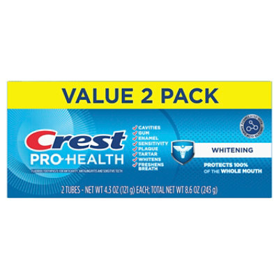 Crest Pro-health Whitening Gel Toothpaste Twin Pack 2- 4.3oz - 8.6 OZ - Image 2