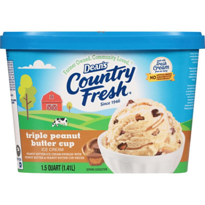 Deans Country Fresh Triple Peanut Butter Cup Ice Cream - 48 Oz - Image 1