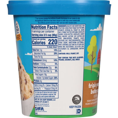 Deans Country Fresh Triple Peanut Butter Cup Ice Cream - 48 Oz - Image 1