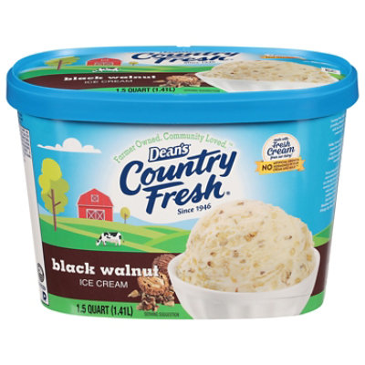 Deans Country Fresh Black Walnut Ice Cream - 48 Oz - Image 1